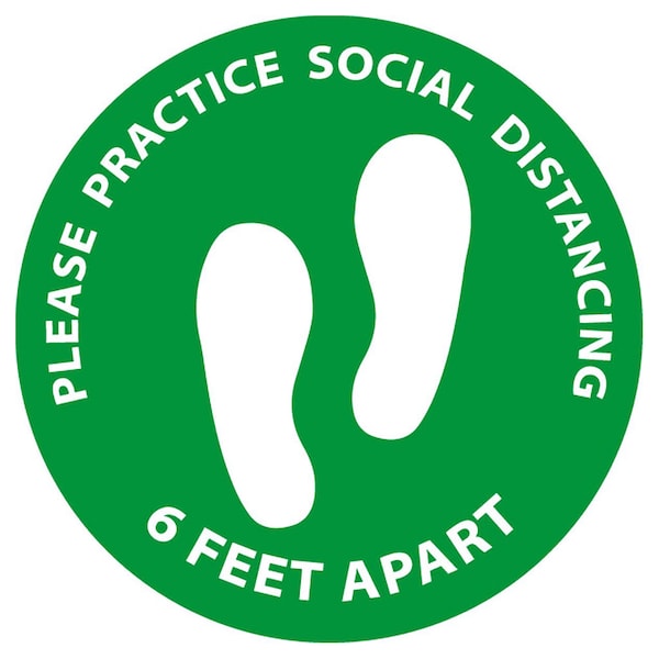 Identity Group Please Practice Social Distancing, Green, 15" 8375GR